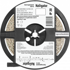 LED лента Navigator 71 762 NLS-3528сw60-4.8-IP20-12v r5 светодиодная Navigator 71762