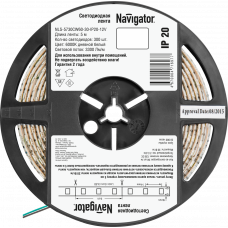 LED лента Navigator 71 697 NLS-5730cw60-30-IP20-12v r5 светодиодная Navigator 71697