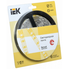 Лента LED 5м LSR-5050ww30-72-IP20-12v светодиодная блистер IEK LSR2-1-030-20-1-05