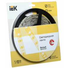 Лента LED 5м LSR-5050ww30-72-IP65-12v светодиодная блистер IEK LSR2-1-030-65-1-05